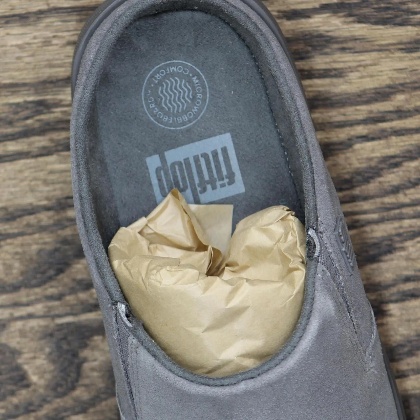 Fitflop Womens Loaff Suede Clogs Slip On Shoes B80 Gray 8M