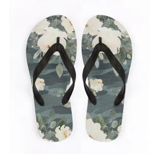 Floral Camo Flip Flops