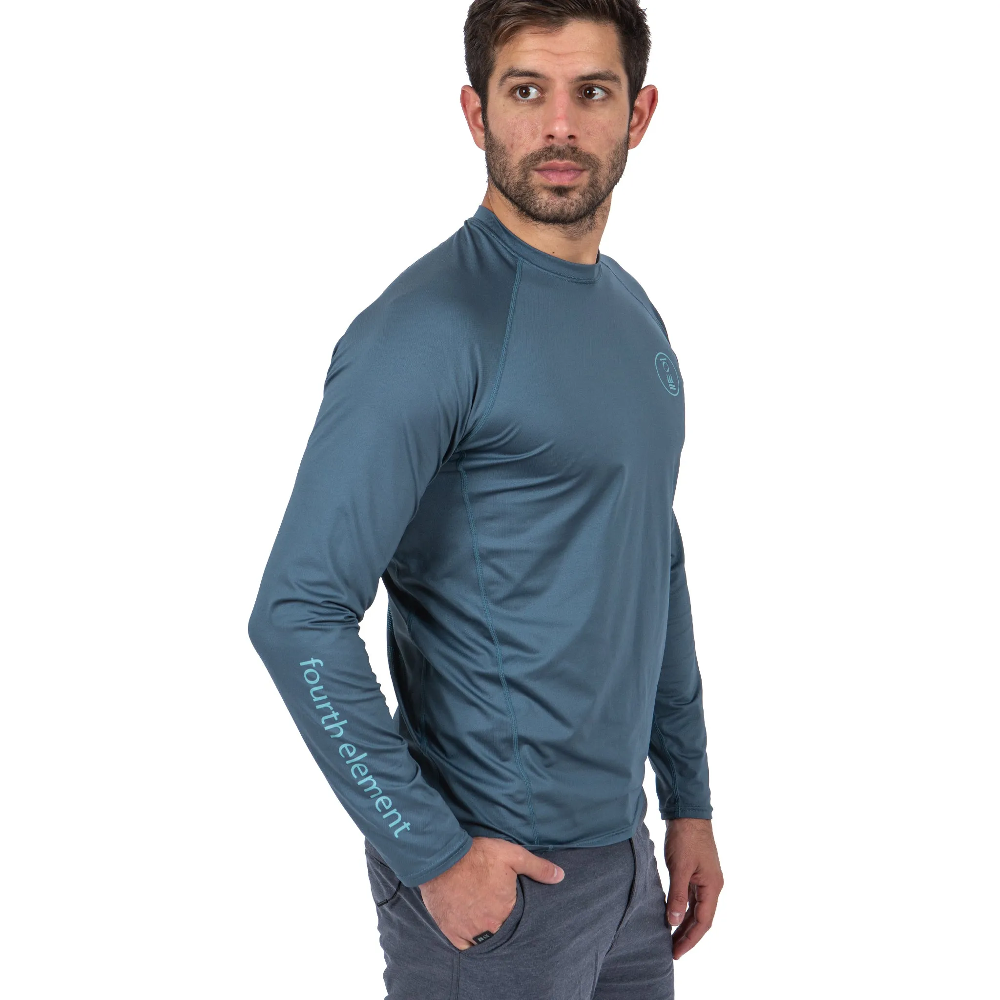 Fourth Element Men's Hydro-T UPF50  Rash Top Long Sleeve Baltic Blue