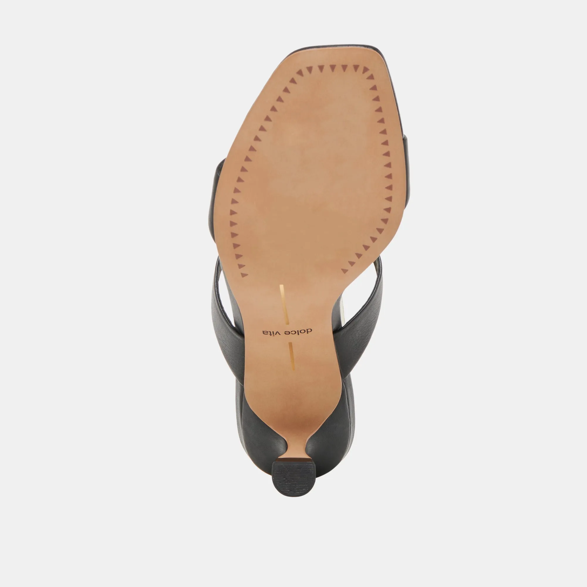 GENORA HEELS BLACK LEATHER