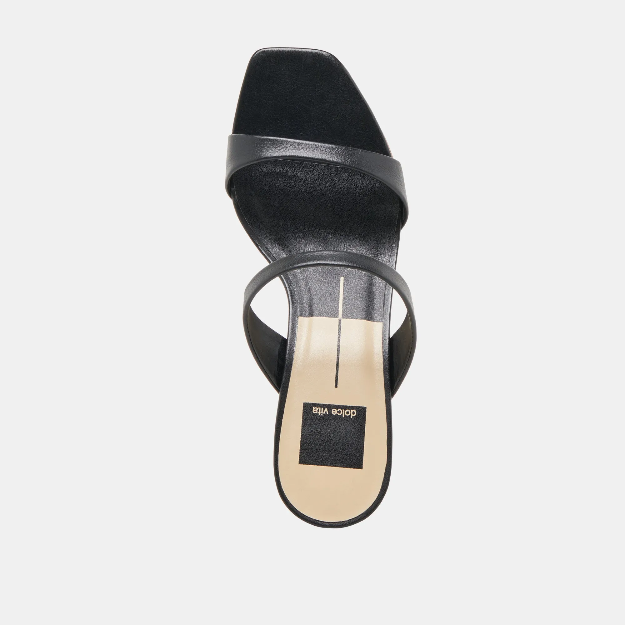 GENORA HEELS BLACK LEATHER