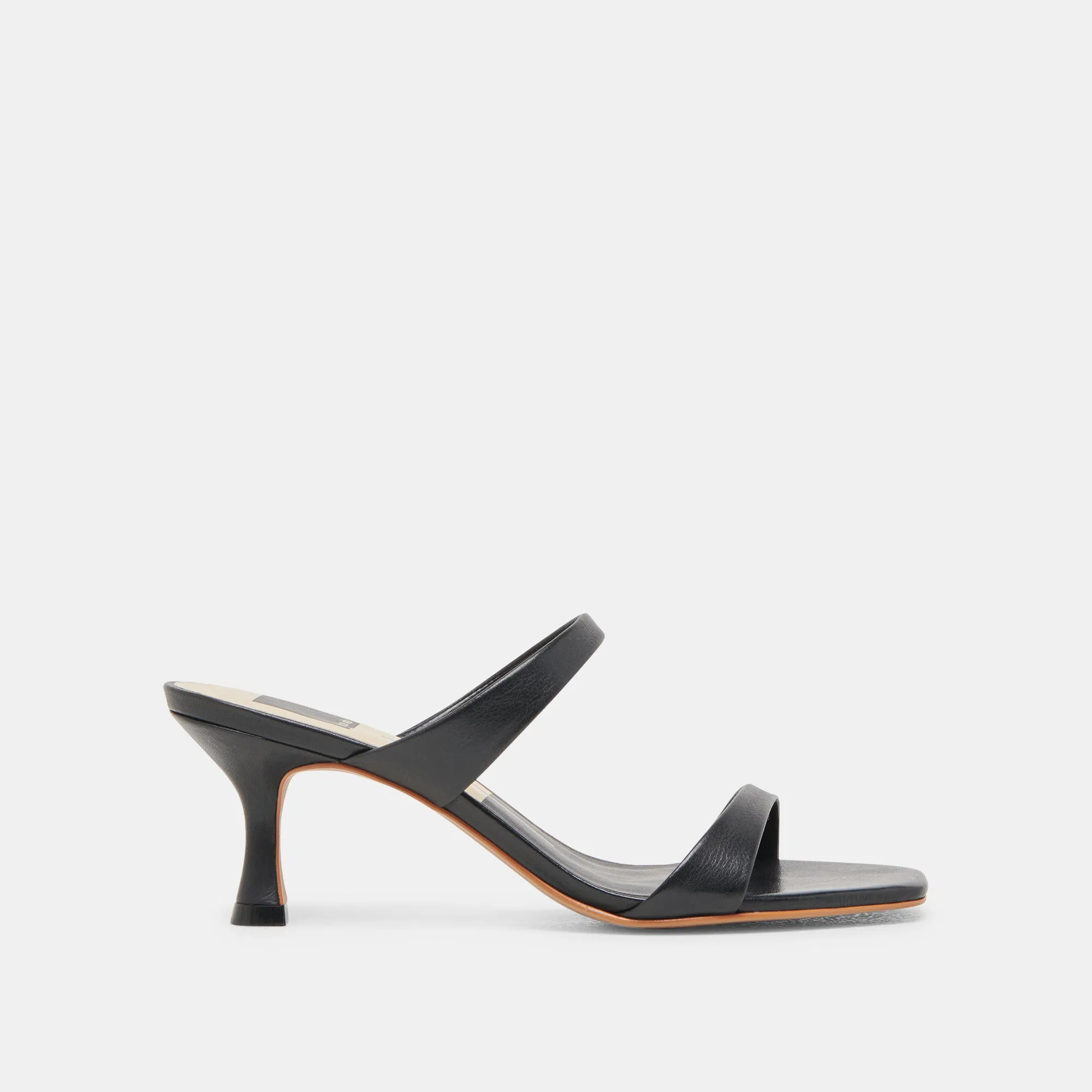 GENORA HEELS BLACK LEATHER