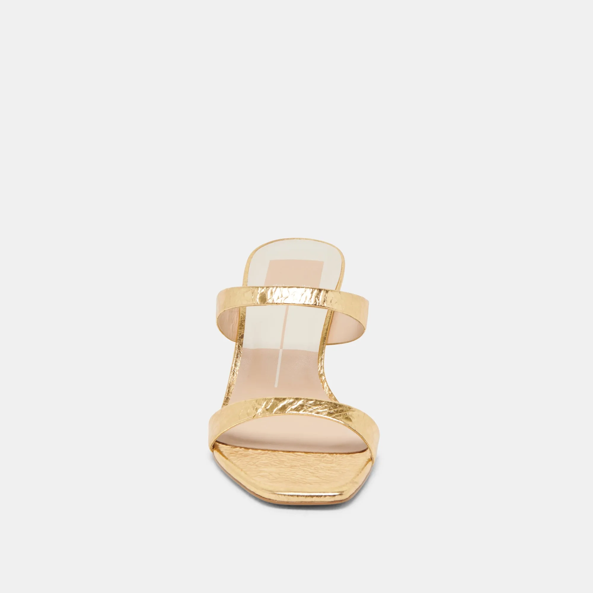 GENORA HEELS GOLD DISTRESSED LEATHER