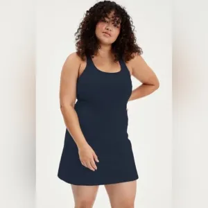 GIRLFRIEND COLLECTIVE Paloma Racerback Workout Dress Navy Blue Midnight XXL