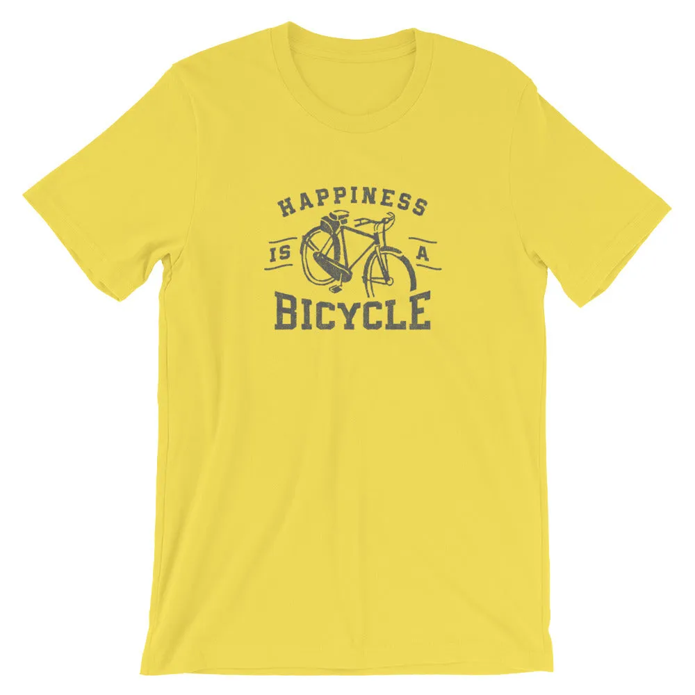 Happiness is a Bicycle Bike Lover's Short-Sleeve Unisex T-Shirt