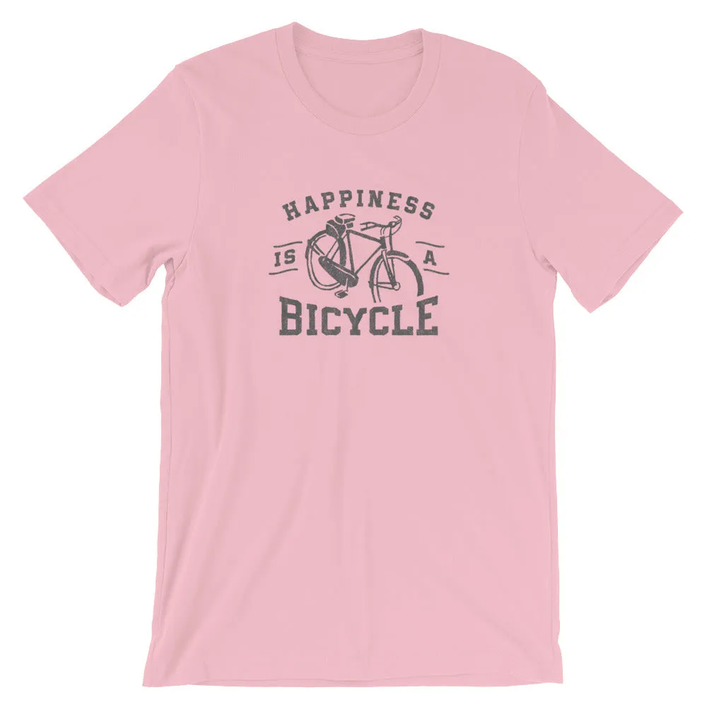 Happiness is a Bicycle Bike Lover's Short-Sleeve Unisex T-Shirt