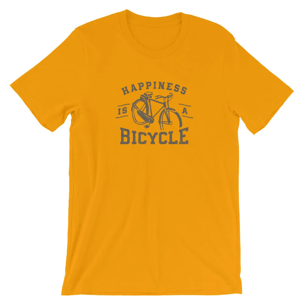 Happiness is a Bicycle Bike Lover's Short-Sleeve Unisex T-Shirt