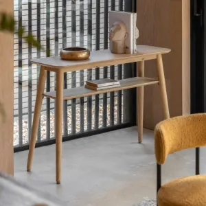HATFIELD Console Table Natural Oak
