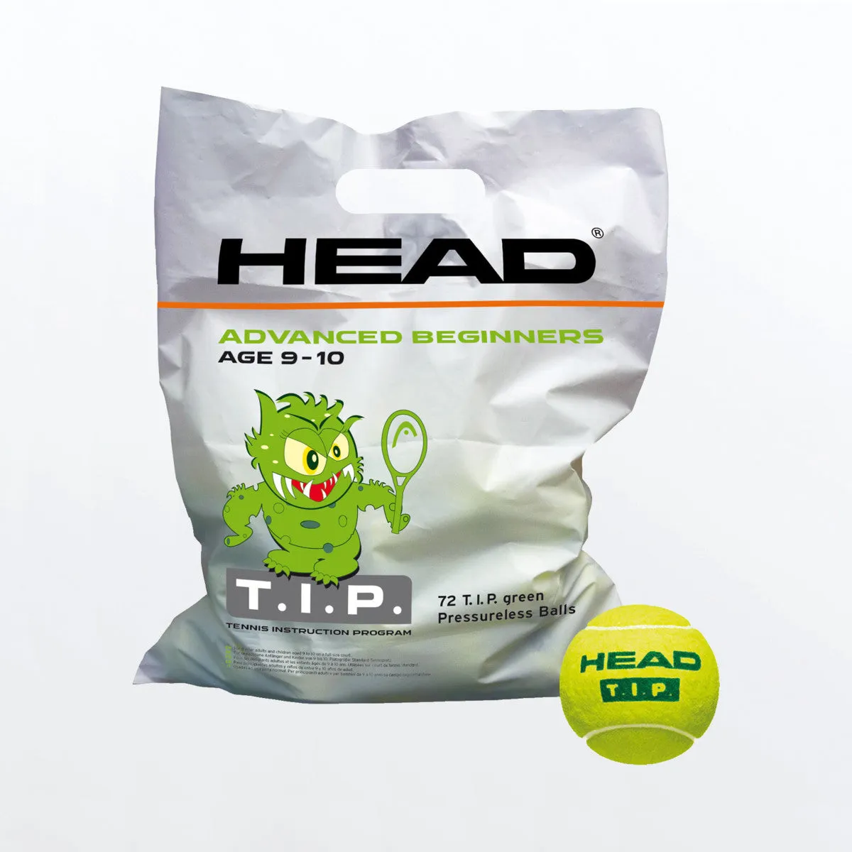 HEAD T.I.P. GREEN 72 TENNIS BALLS
