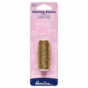 Hemline Shirring Elastic - Gold