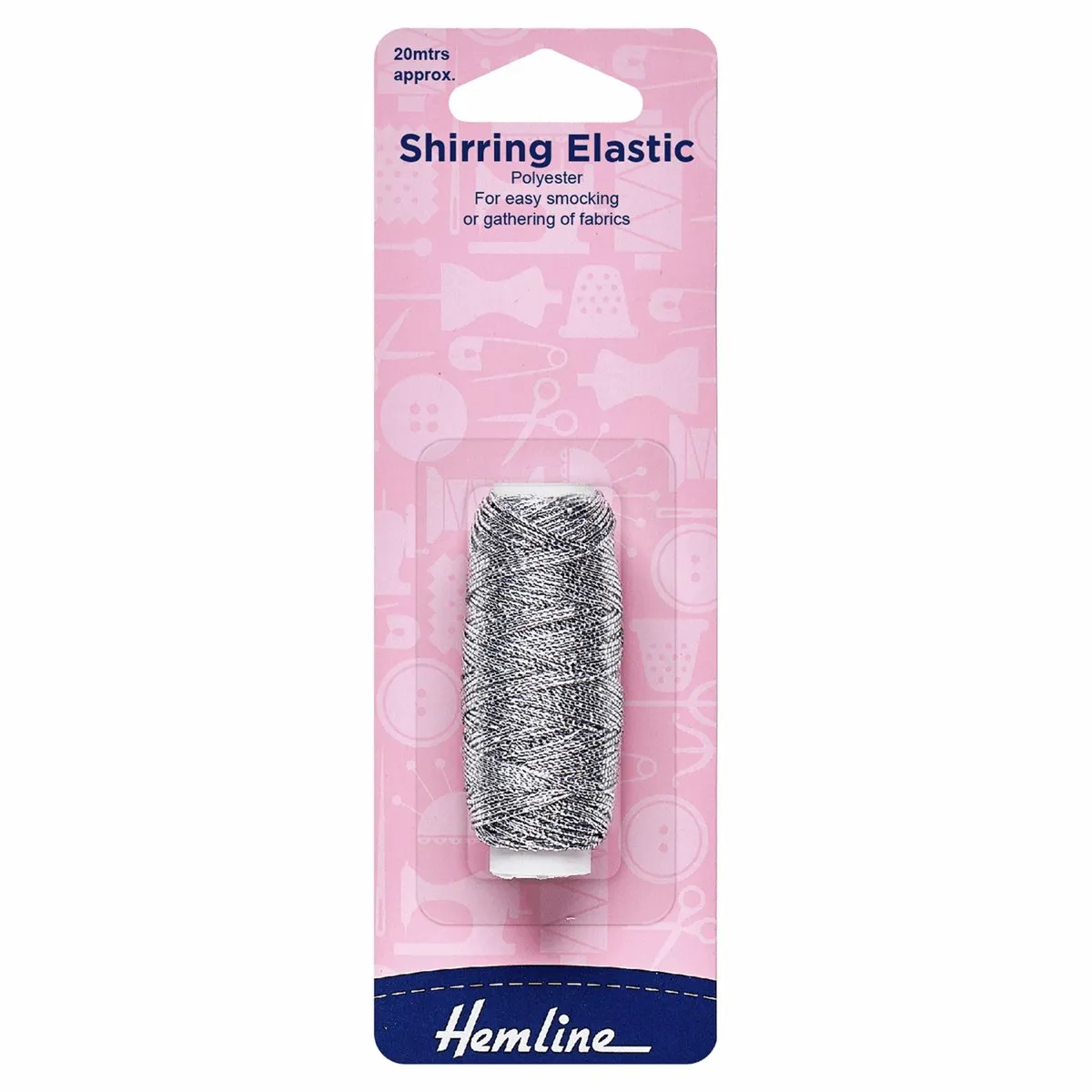 Hemline Shirring Elastic - Silver