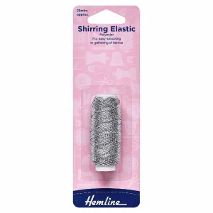 Hemline Shirring Elastic - Silver