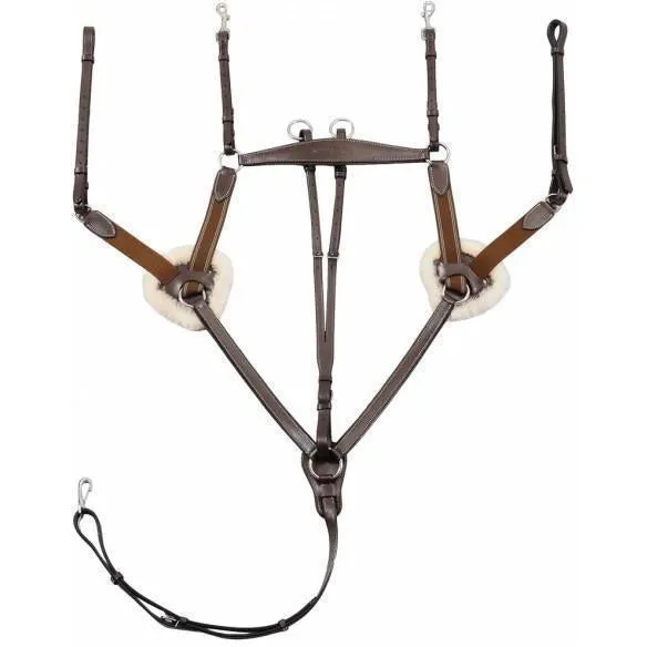 Henri de Rivel Pro 5 Point Elastic Breastplate Martingale With Running Attachment