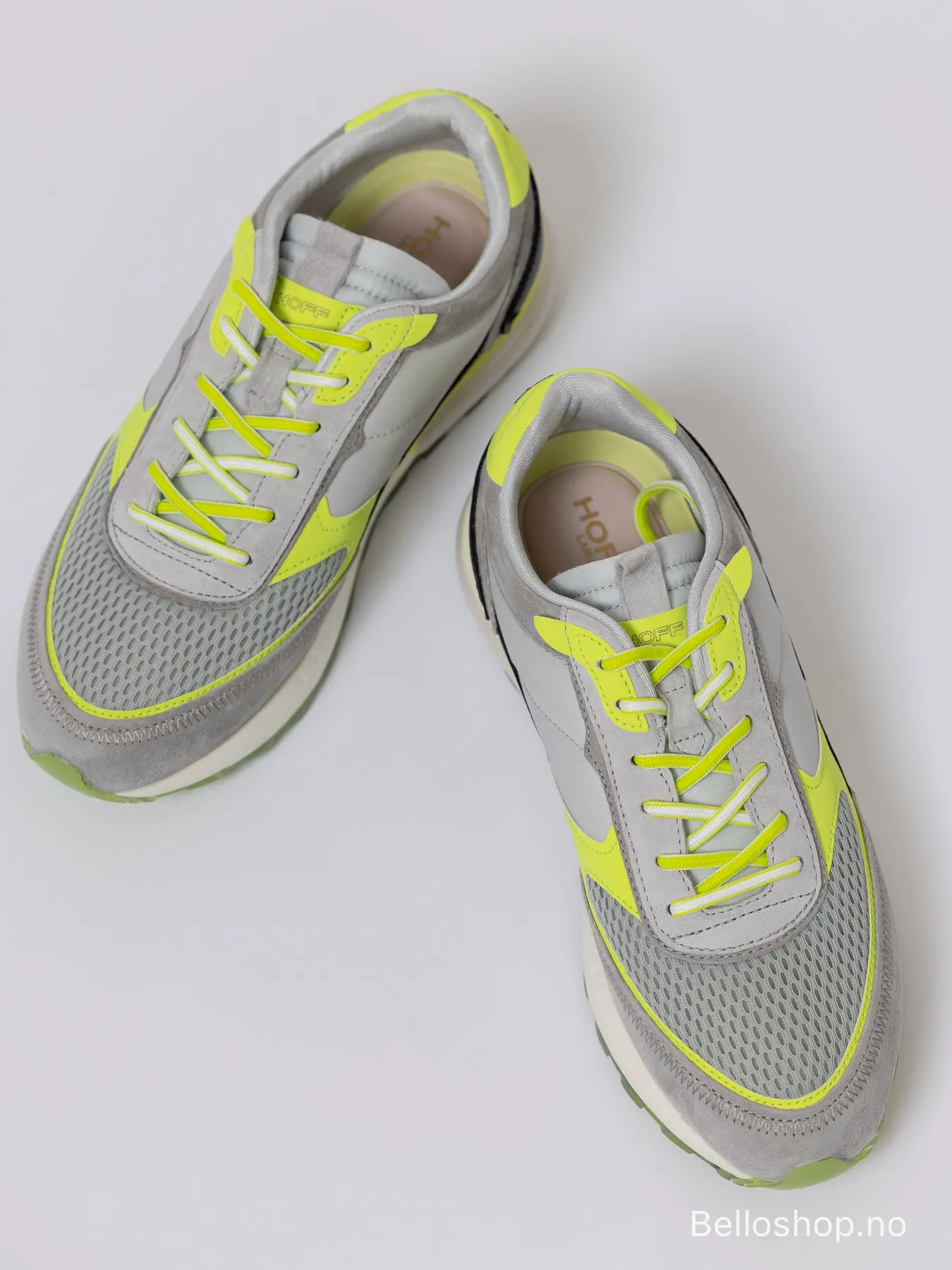 Hoff Lamu Grå sneaker med Neon gul og sorte detaljer