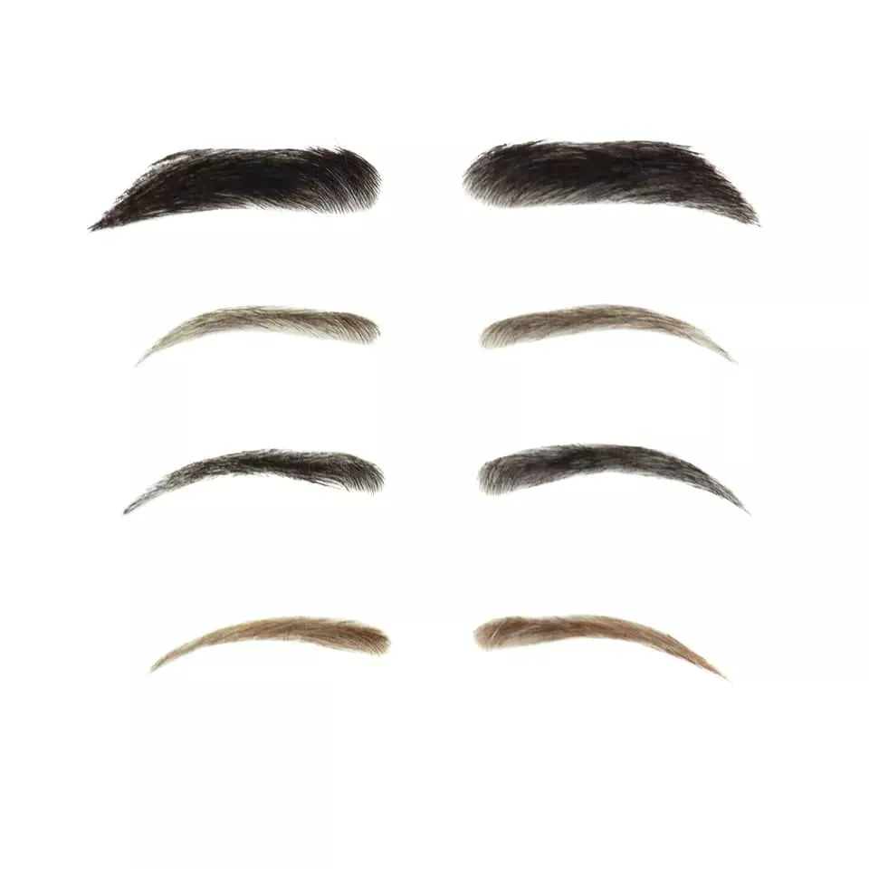 Human Hair Hand Injected PU False Eyebrows