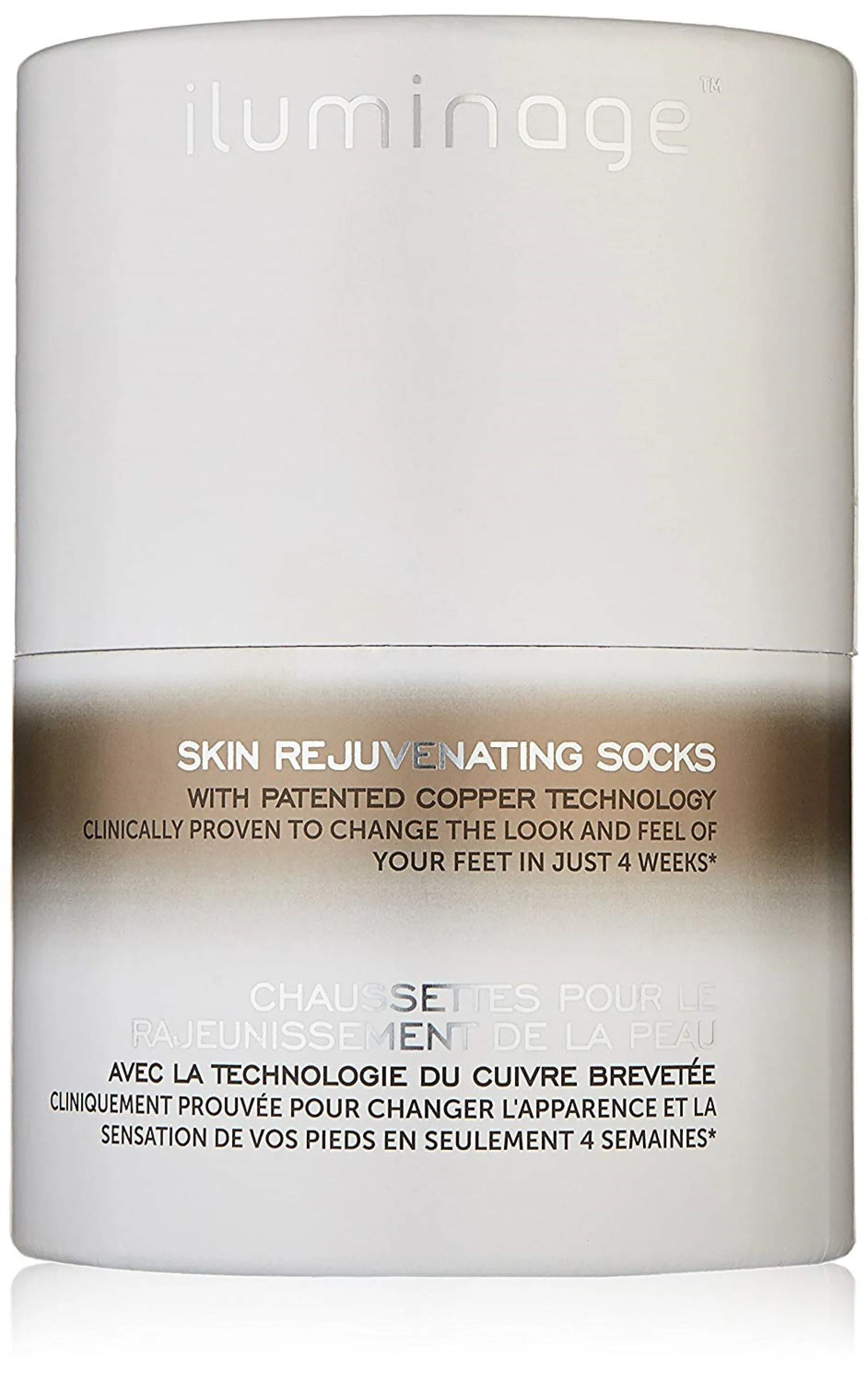 iluminage Skin Rejuvenating Socks with Anti-Aging Copper Technology