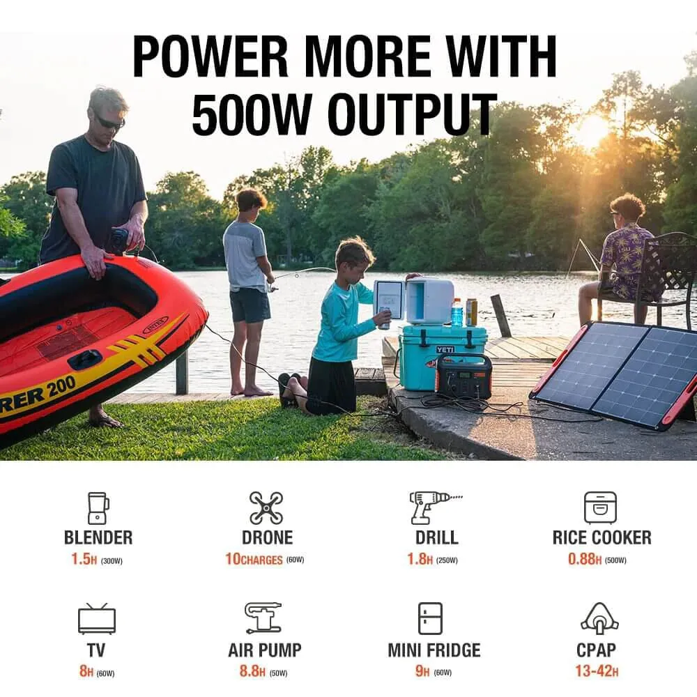 Jackery Solar Generator 550 (Explorer 550   SolarSaga 100W)