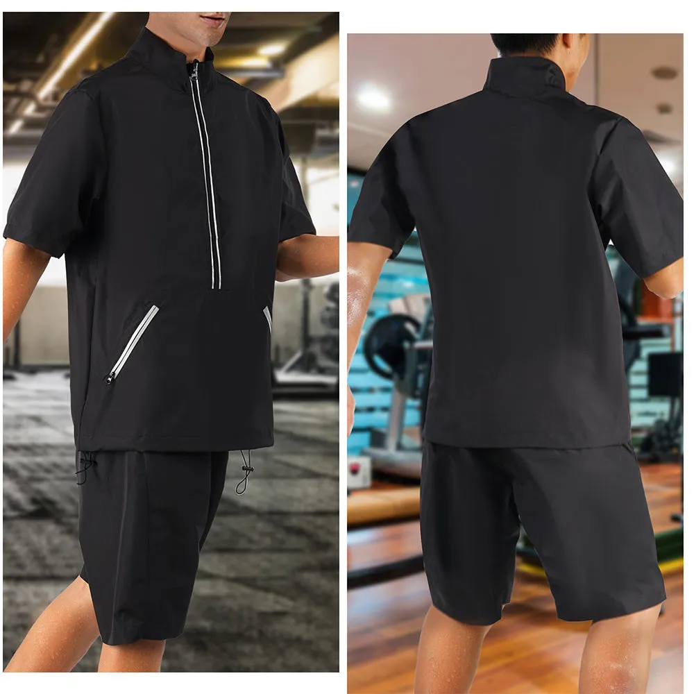 Junlan Men Weight Loss Workout  Sauna Sweat Tops