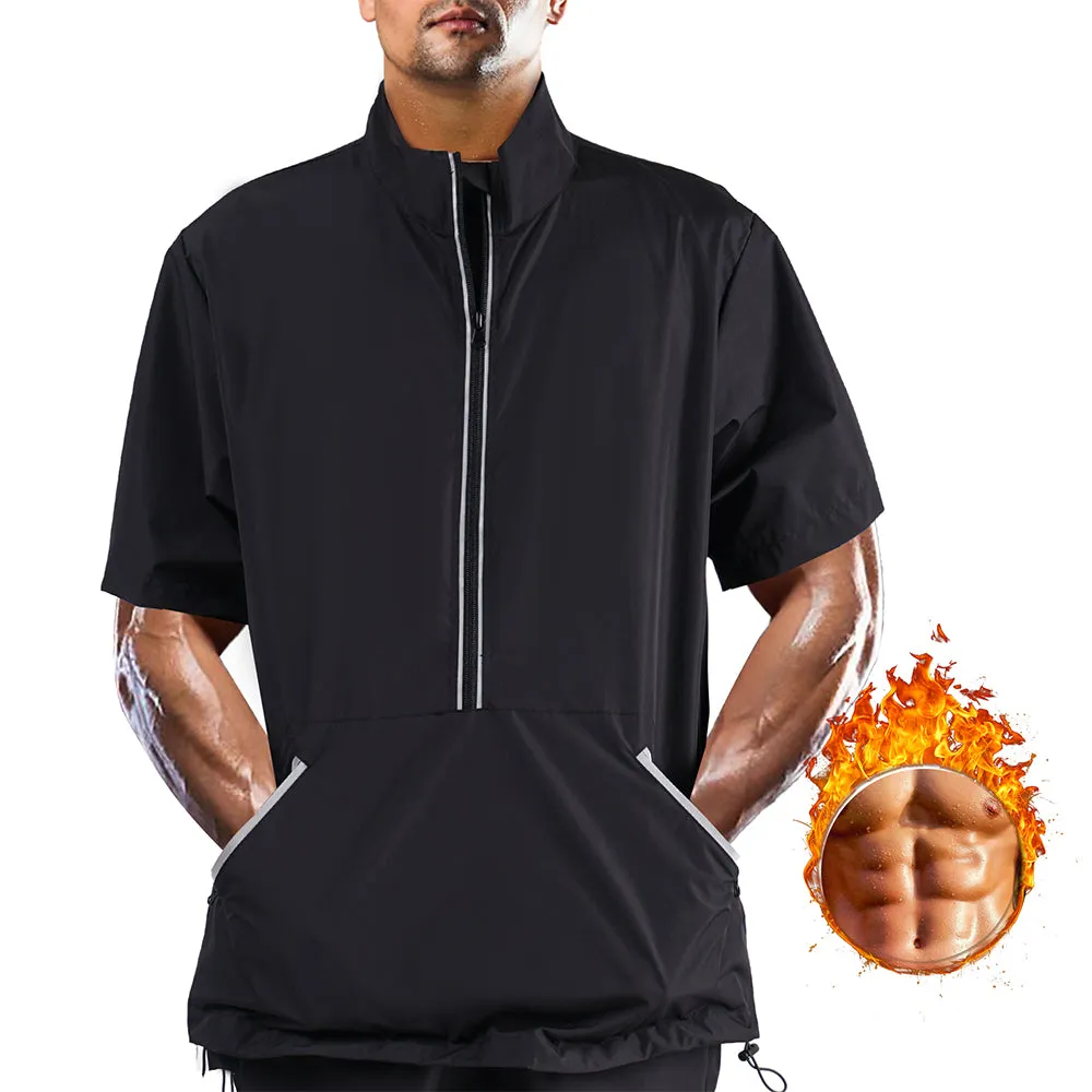 Junlan Men Weight Loss Workout  Sauna Sweat Tops