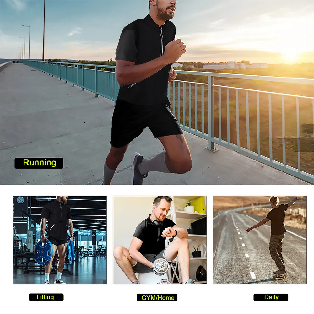 Junlan Men Weight Loss Workout  Sauna Sweat Tops