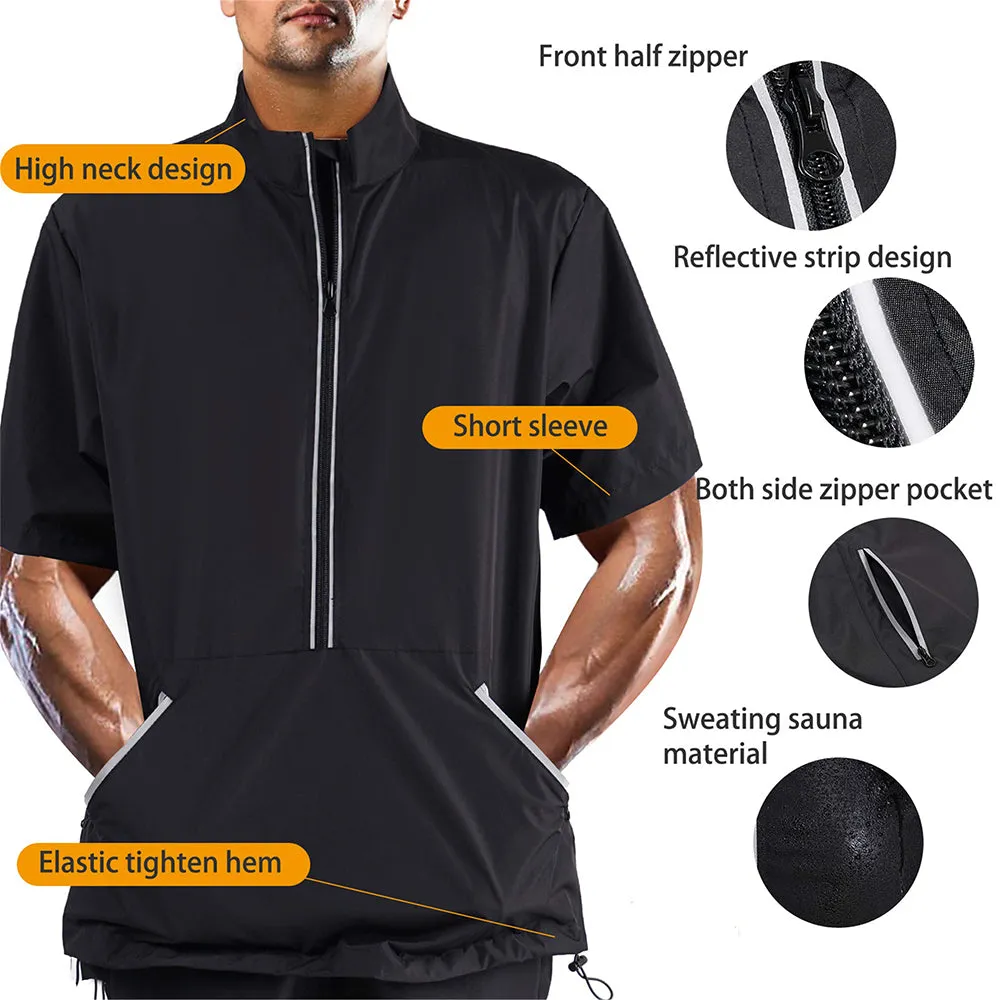 Junlan Men Weight Loss Workout  Sauna Sweat Tops
