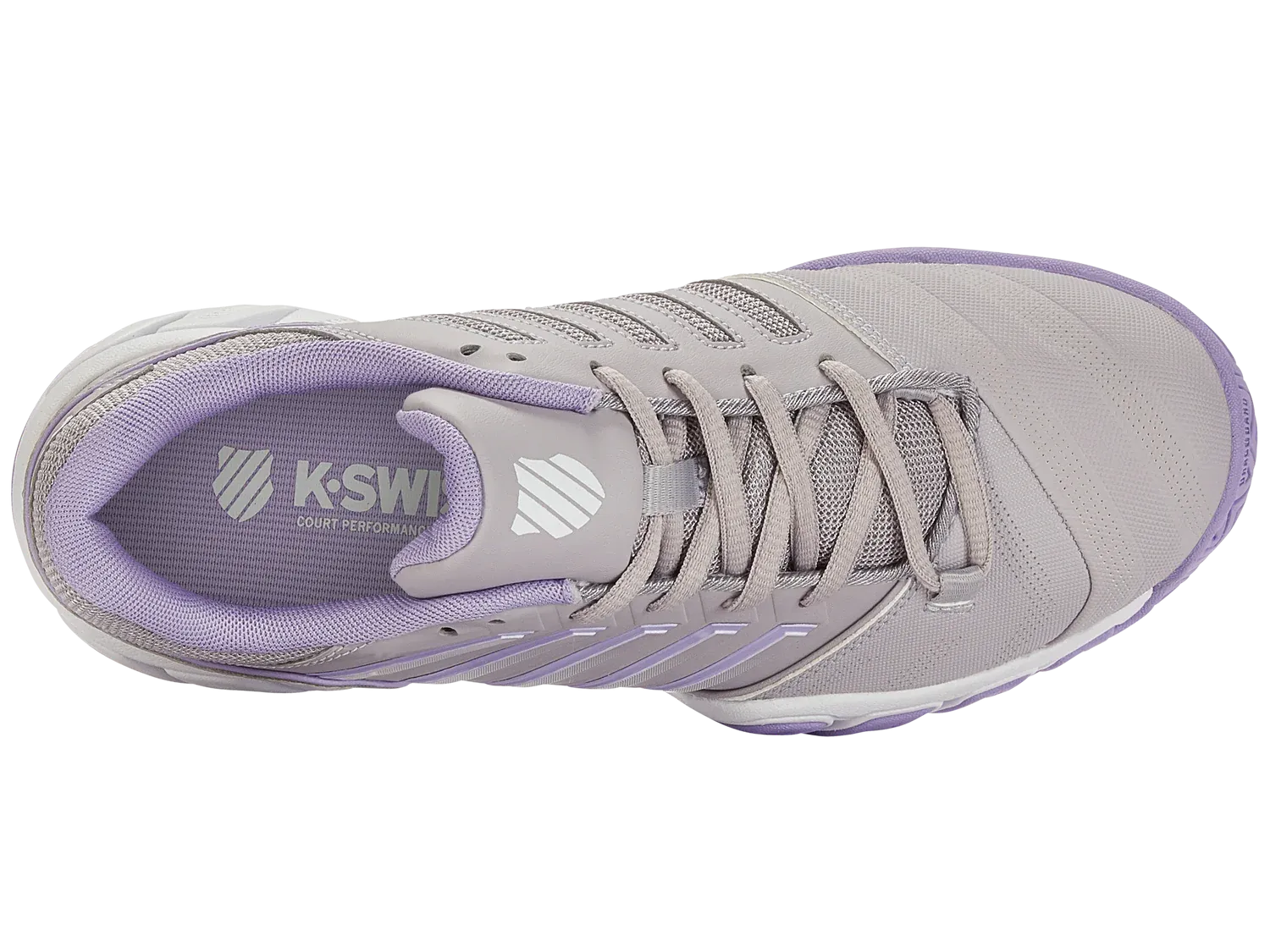 K-Swiss Women's Bigshot Light 4 Tennis Shoes in Raindrops/White/Purple Rose