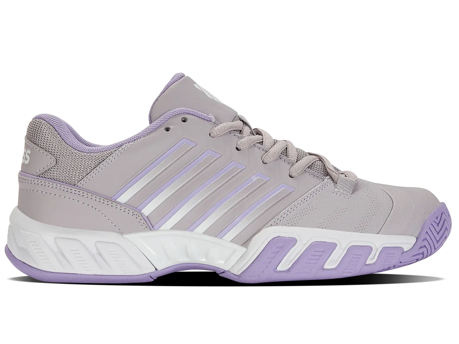 K-Swiss Women's Bigshot Light 4 Tennis Shoes in Raindrops/White/Purple Rose