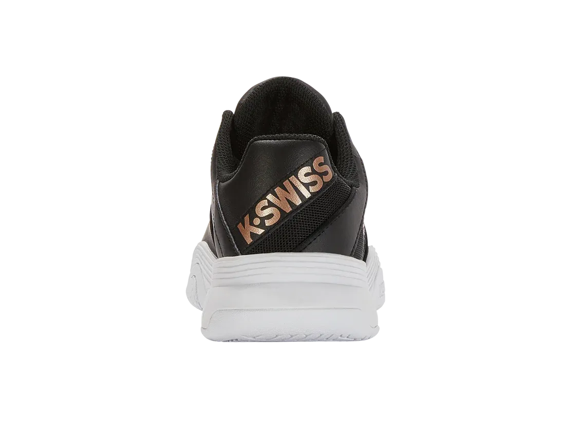 K-Swiss Women's Court Express Tennis Shoes in Black/White/Rosegold