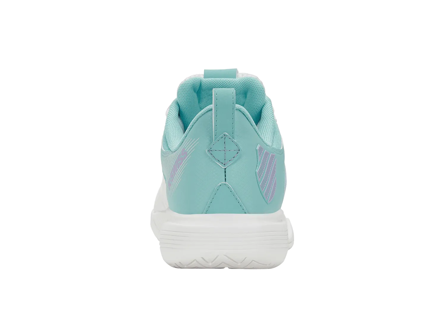 K-Swiss Women's Ultrashot Team Tennis Shoes in Brilliant White/Angel Blue/Sheer Lilac