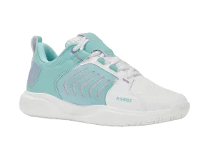 K-Swiss Women's Ultrashot Team Tennis Shoes in Brilliant White/Angel Blue/Sheer Lilac