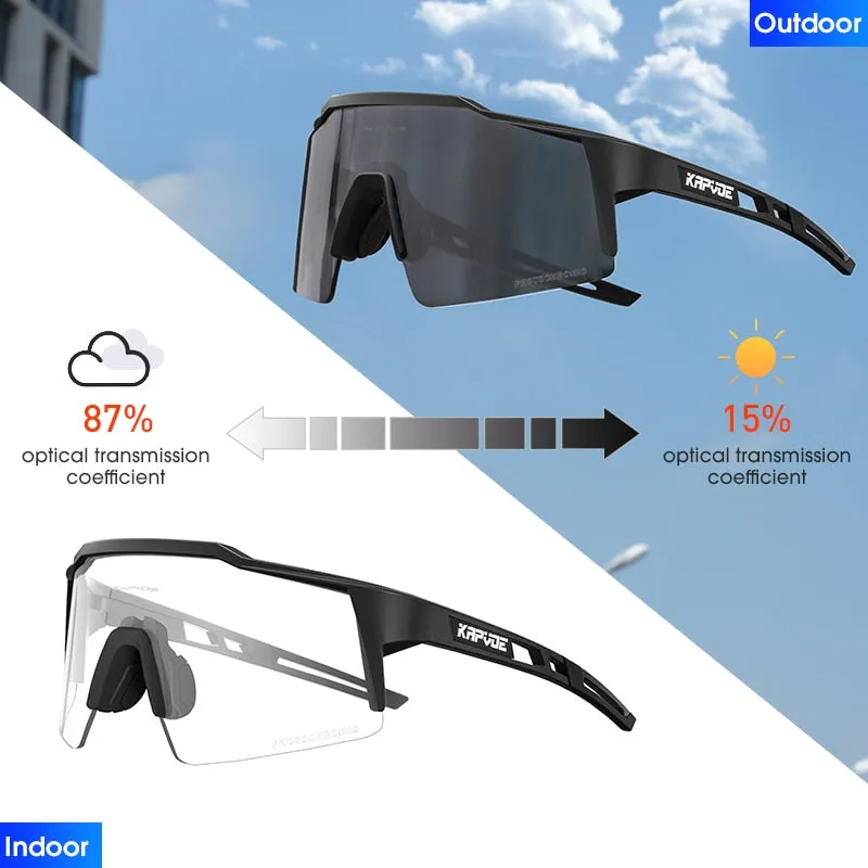 KAPVOE Photochromic Cycling Sunglasses, UV400