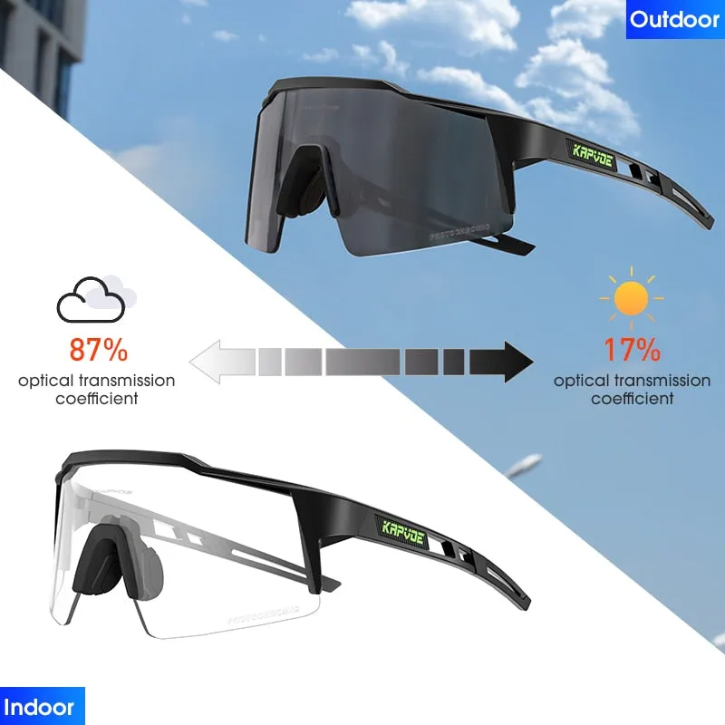 KAPVOE Photochromic Cycling Sunglasses, UV400