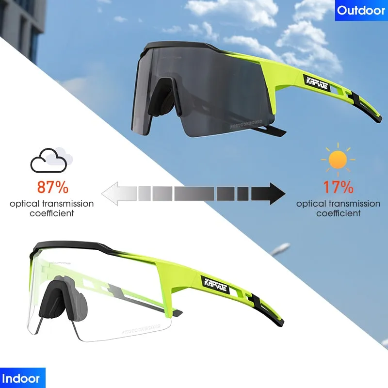 KAPVOE Photochromic Cycling Sunglasses, UV400