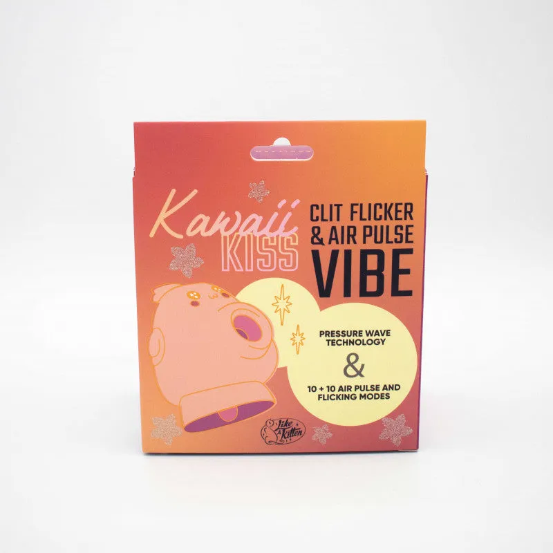 Kawaii Kiss  Flicker and Air Pulse Stimulator  - Pink