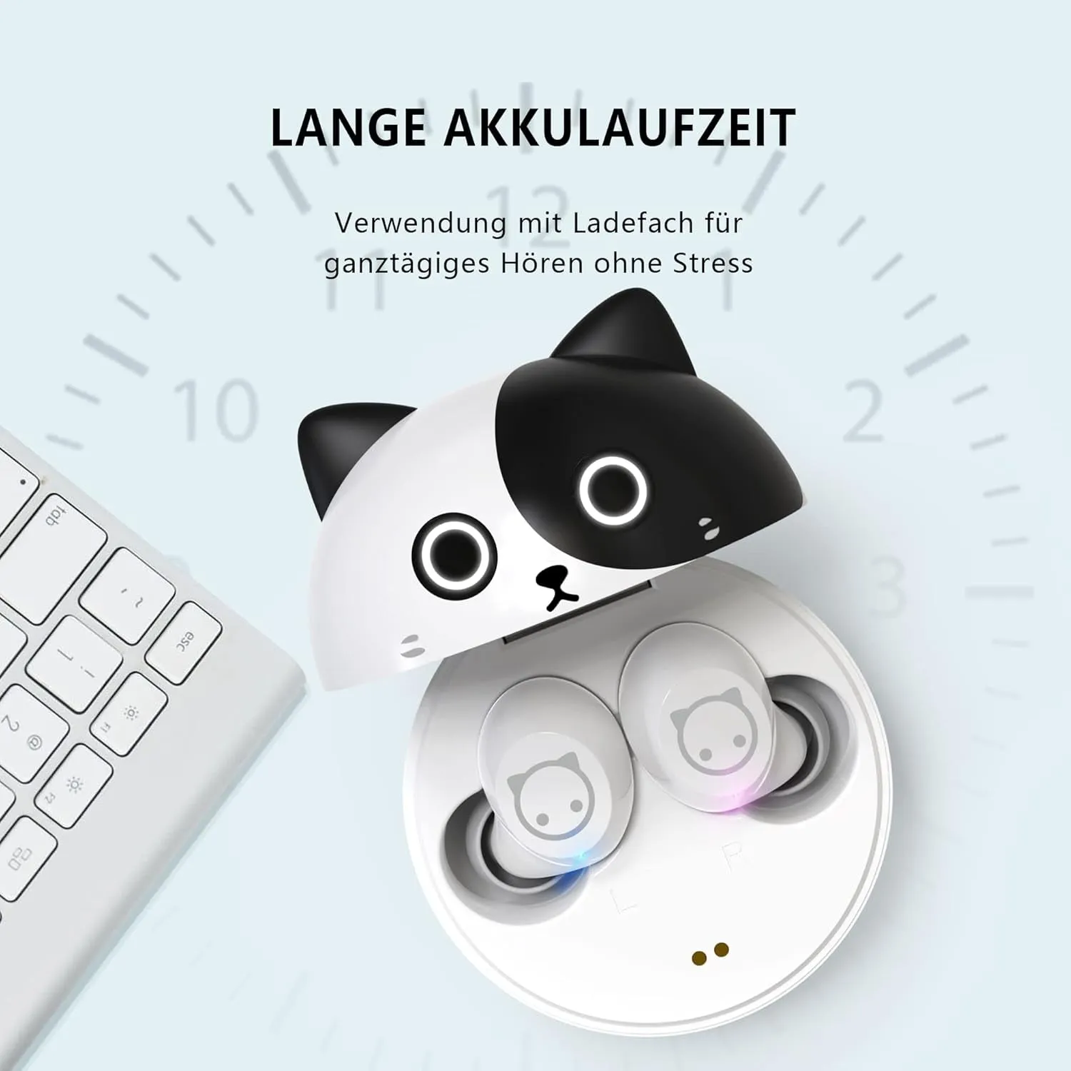 Kids Wireless Earbuds, Bluetooth 5.1 Headphones with Charging Case IPX5 Waterproof Touch Control Clear Stereo Ear Buds Built-In Mic, 36Hrs Playtime Auto Pairing Earphones for Kids Women.