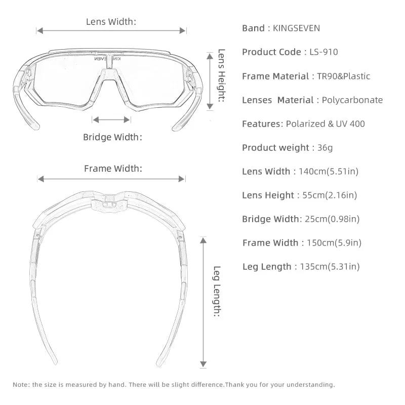 KINGSEVEN Polarized Cycling Sunglasses, UV400