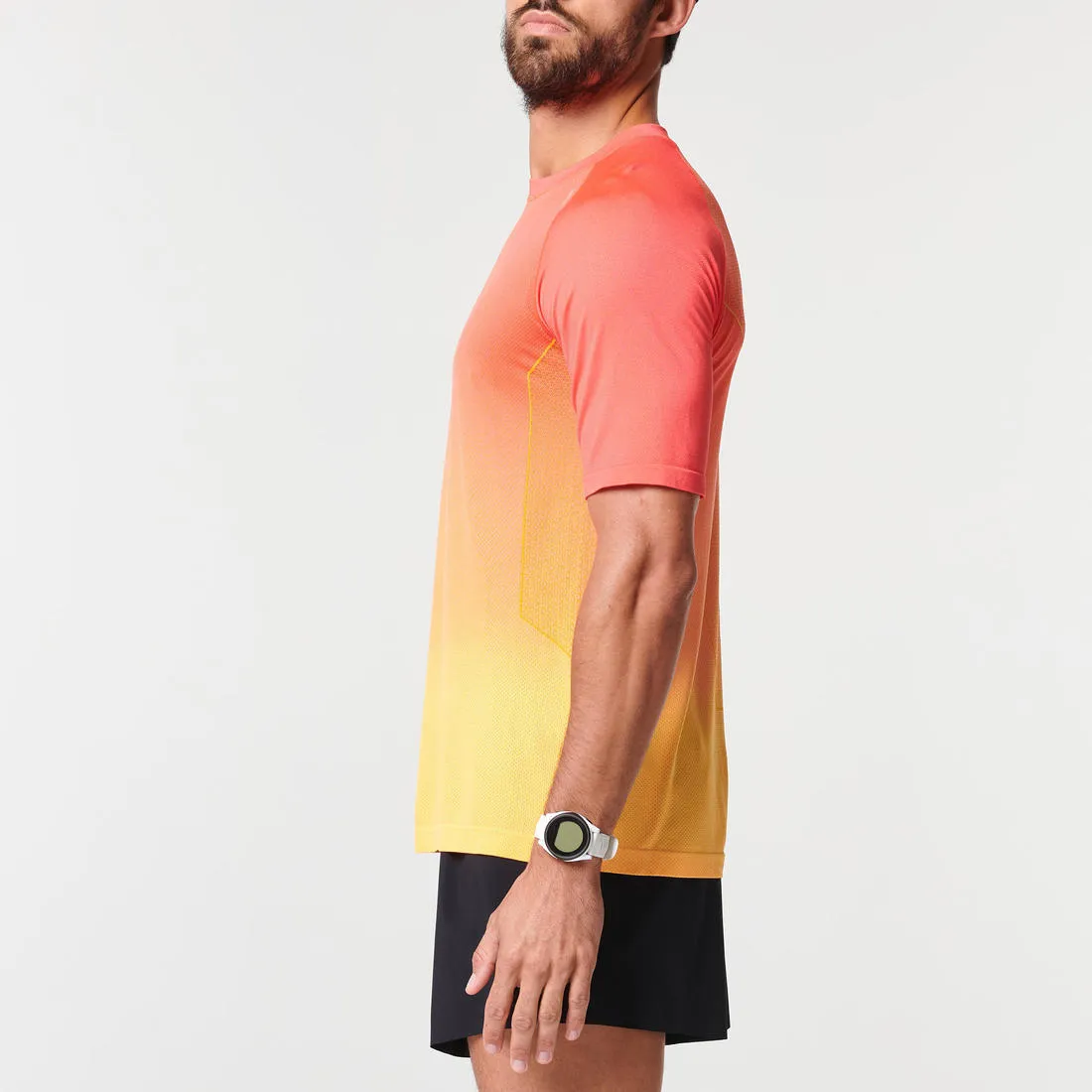 KIPRUN CARE MEN'S RUNNING T-SHIRT - YELLOW