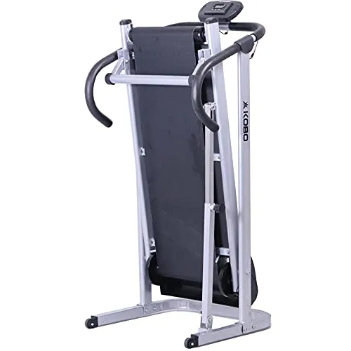 Kobo Manual Treadmill for Home Cardio Weight Loss Gym Workout - Free DIY Installation Support - Black