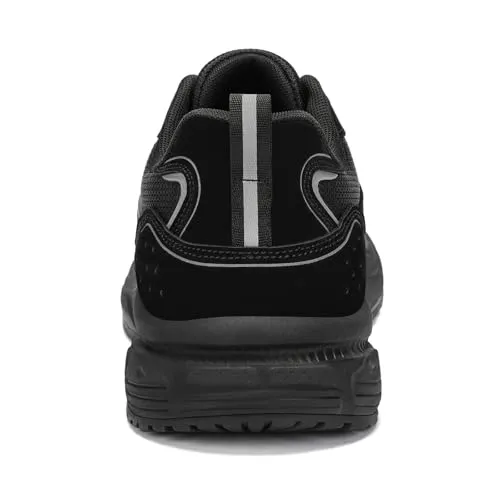 Kricely Men's Walking Shoes Breathable Tennis Running Shoes Lace Up Non Slip Sneakers Athletic Gym Sports Shoes for Men