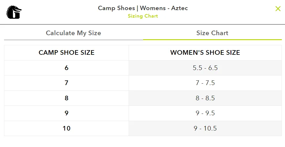 LADIES AZTEC CAMP SHOES
