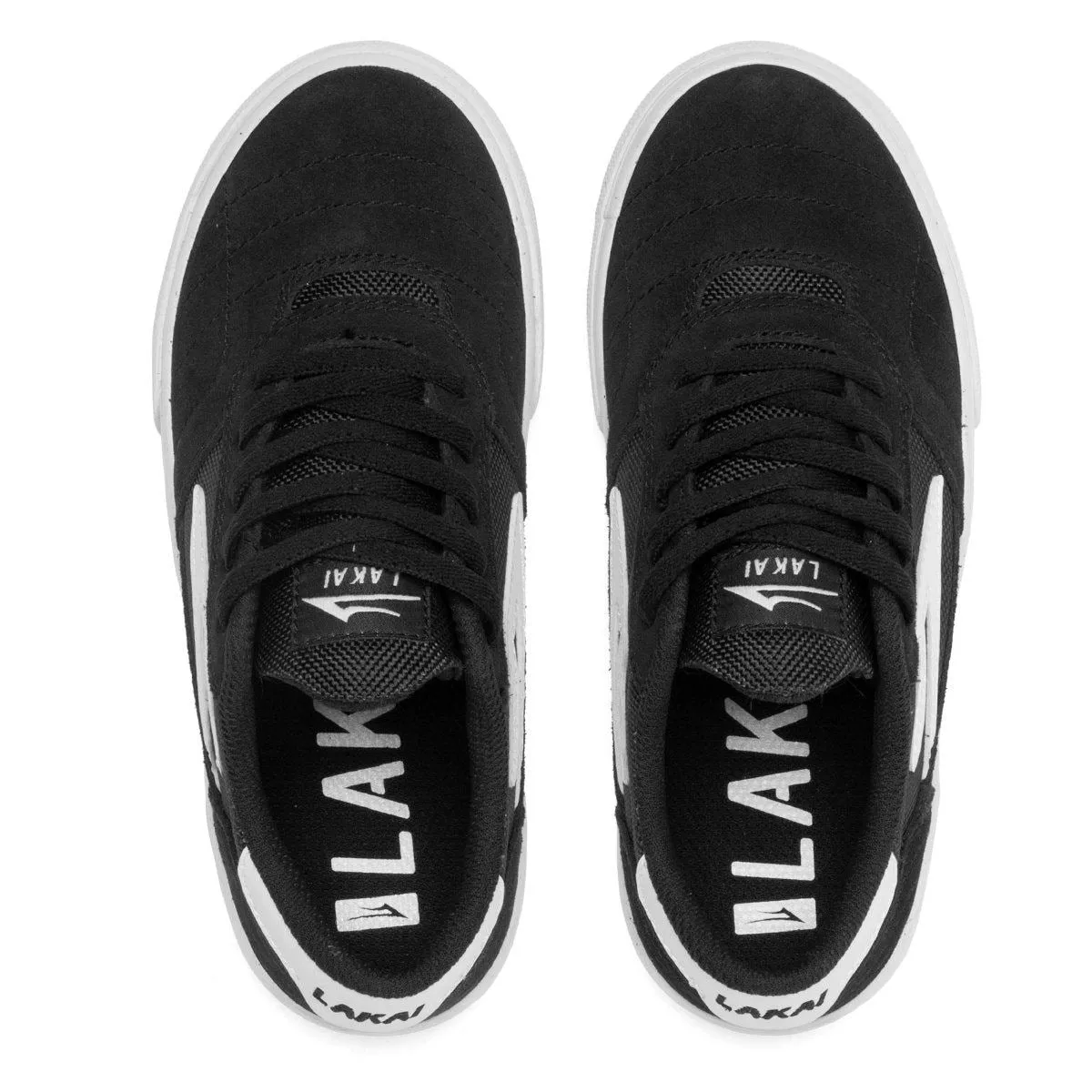 Lakai Cambridge Kids Skate Shoes - Black/White