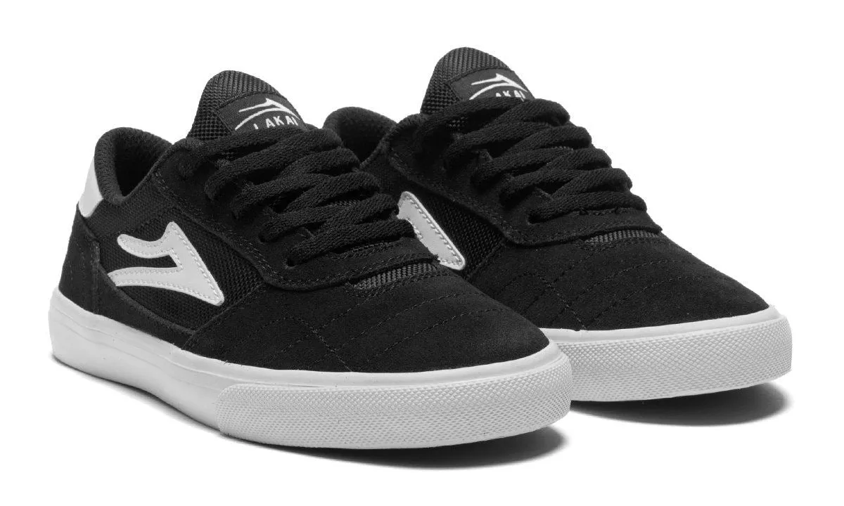 Lakai Cambridge Kids Skate Shoes - Black/White