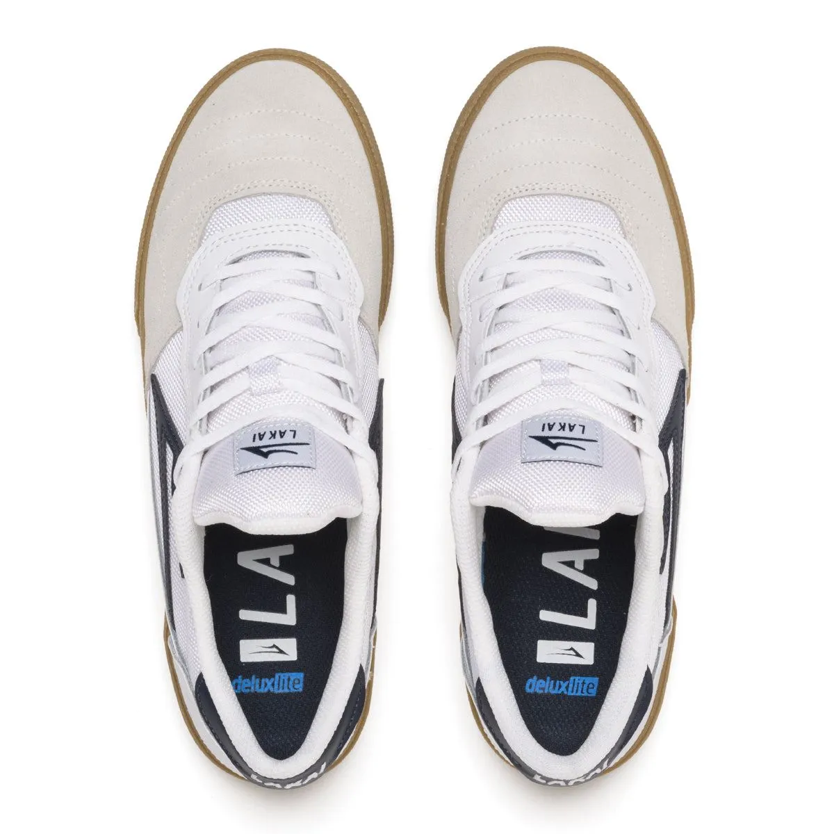 Lakai Cambridge White Navy Suede Skate Shoes
