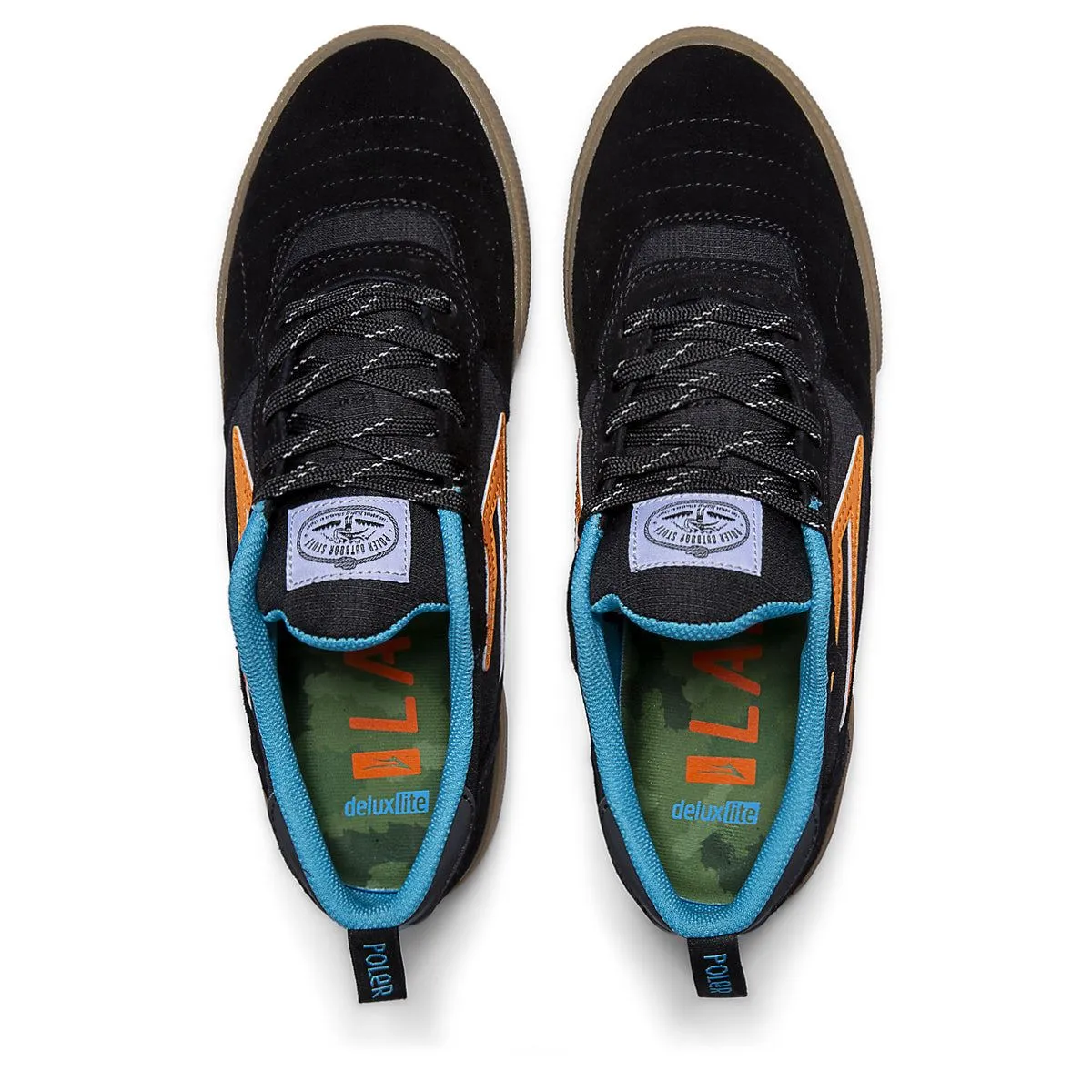 Lakai x Poler Cambridge Skate Shoes - Black/Multi