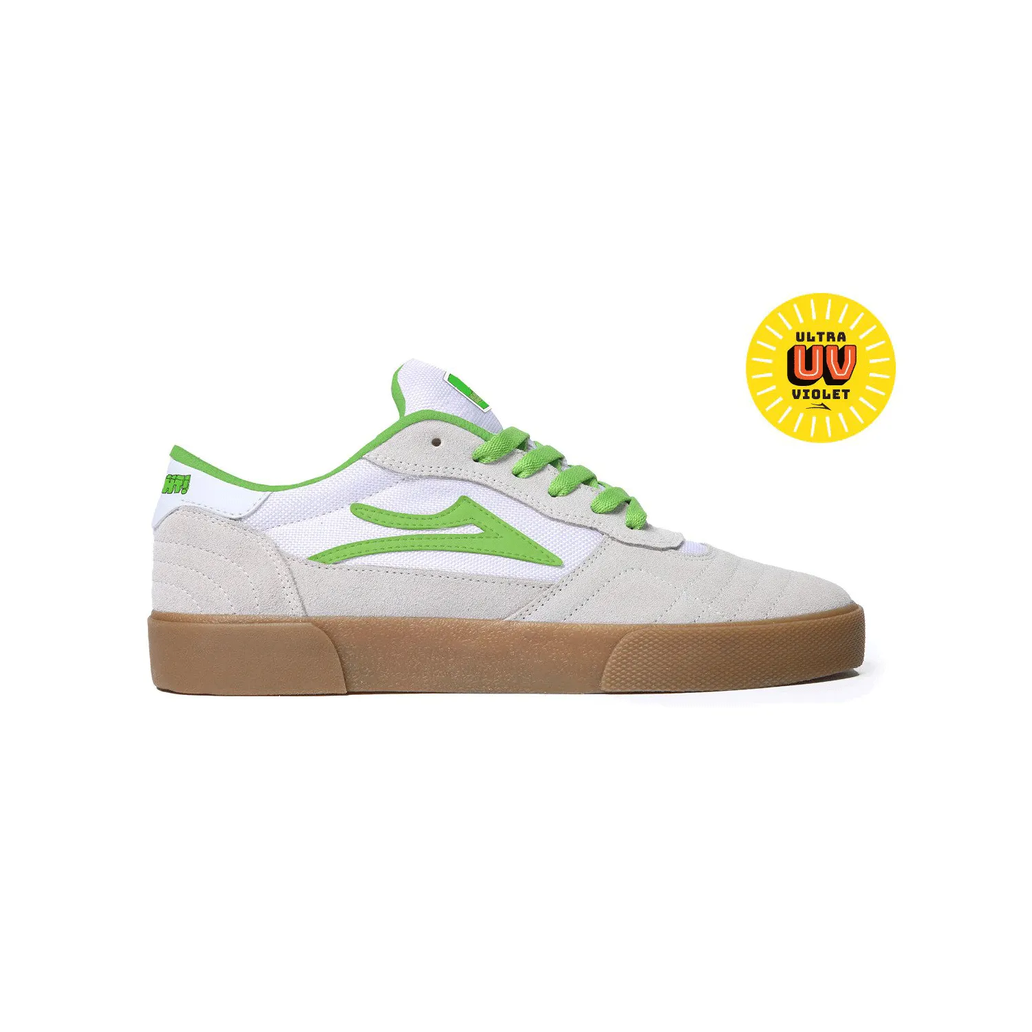 Lakai - Yeah Right Cambridge Shoes - White/UV Green SALE