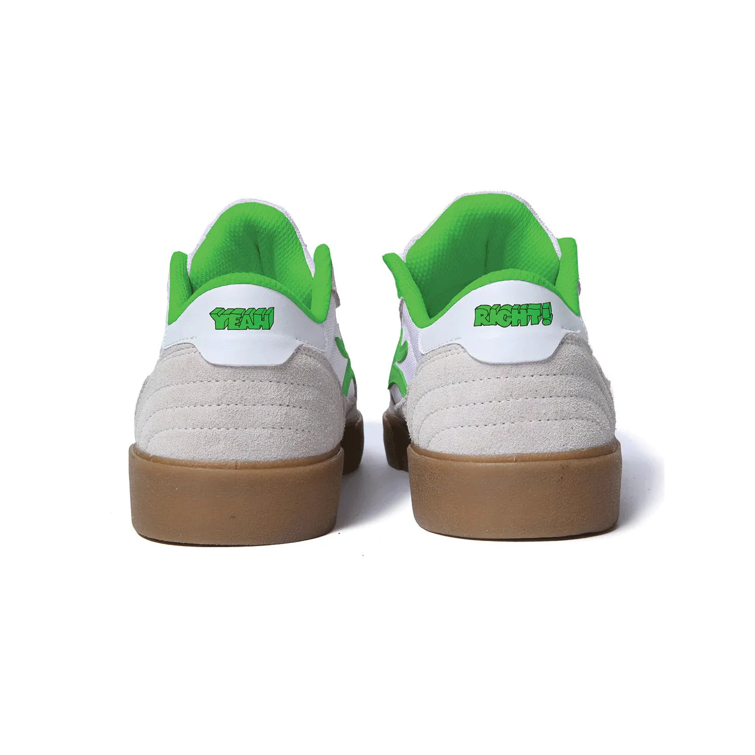Lakai - Yeah Right Cambridge Shoes - White/UV Green SALE