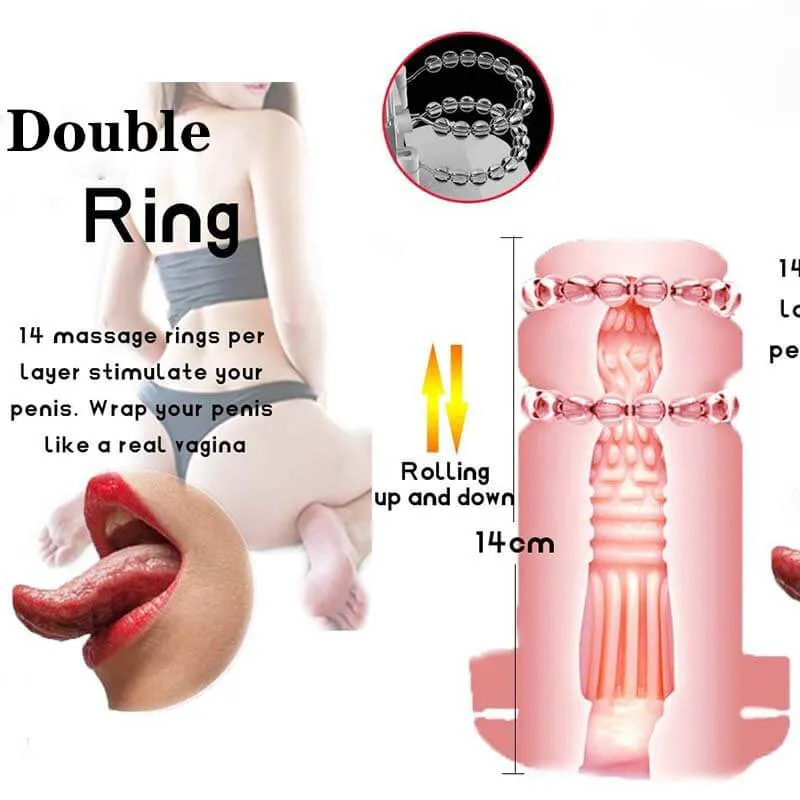 Leten Life Size Realistic Penis Male Masturbator Cup Toys