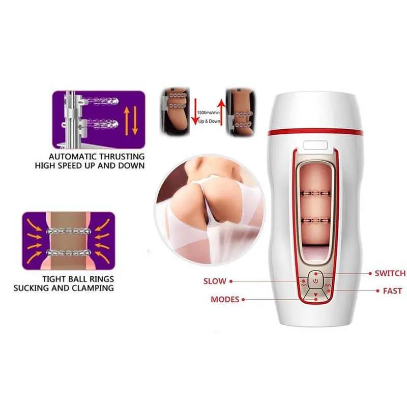 Leten Life Size Realistic Penis Male Masturbator Cup Toys