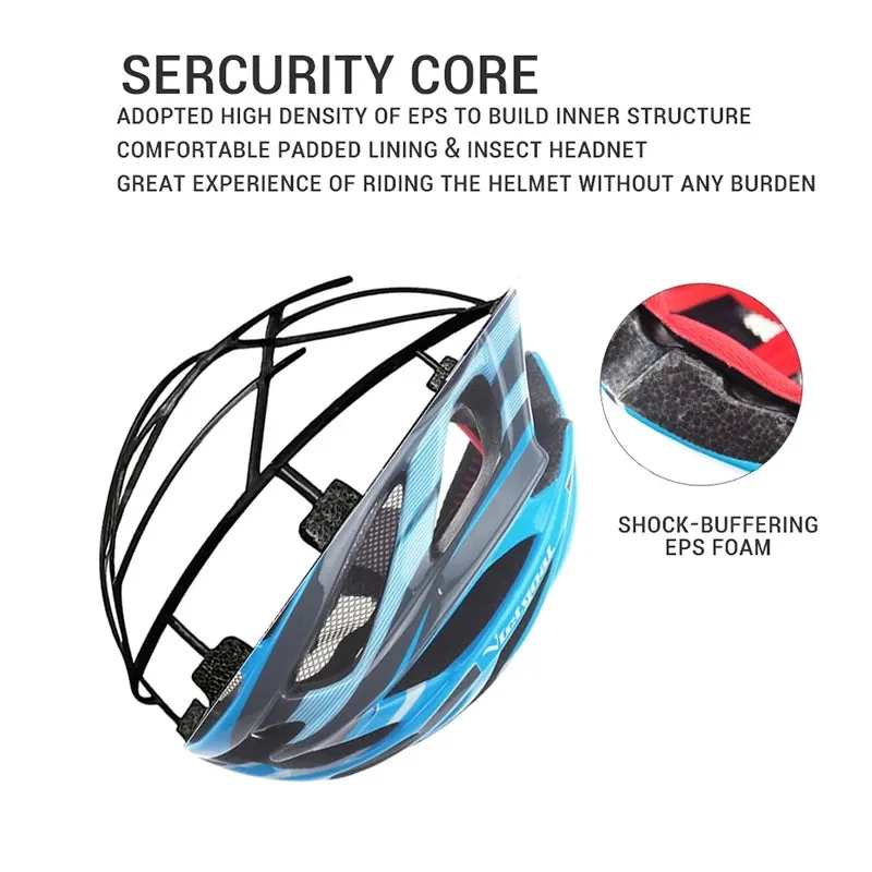 Lightweight Cycling Protective Helmet   Integrated Safety Warning Led