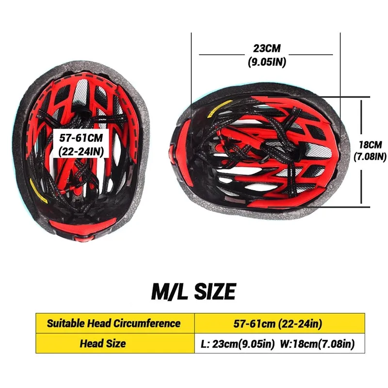 Lightweight Cycling Protective Helmet   Integrated Safety Warning Led